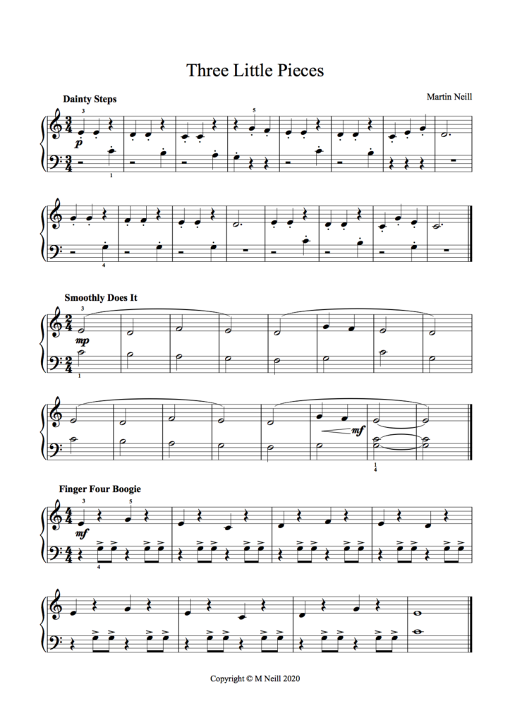 Three Little Pieces - PianoTunes