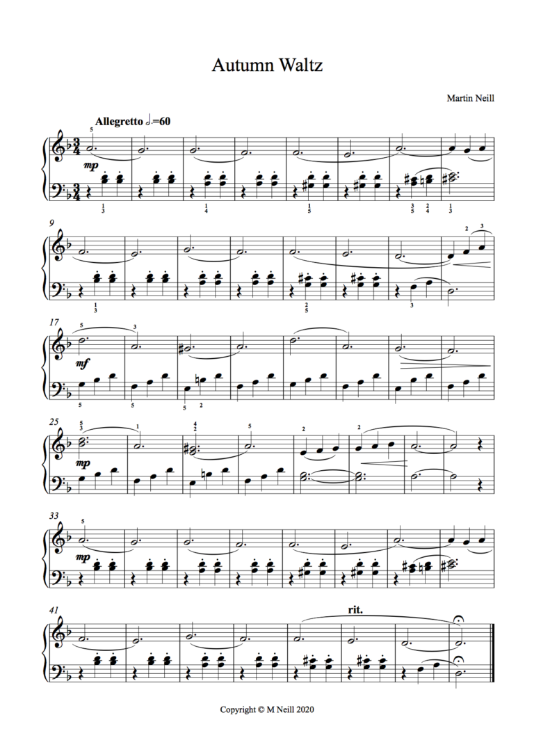 Autumn Waltz Pianotunes