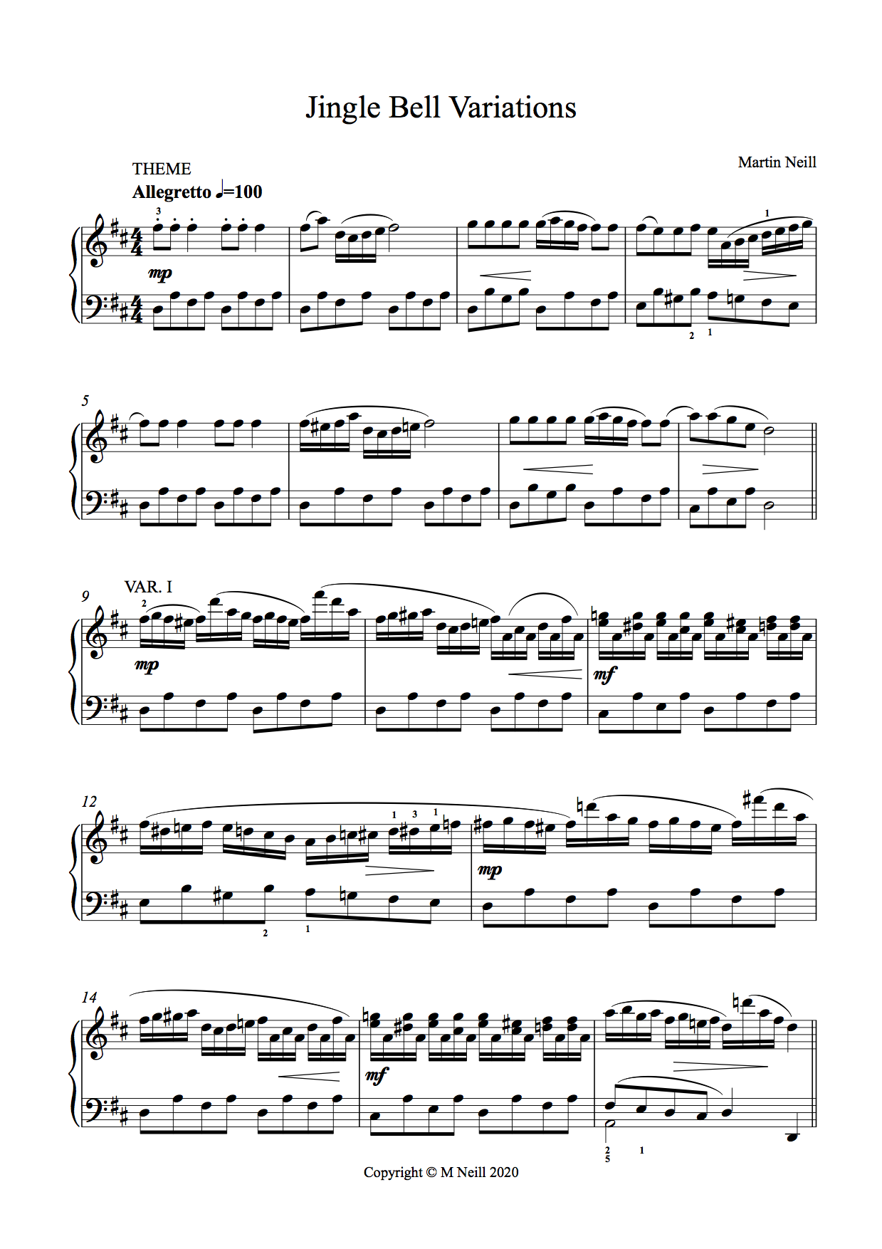PianoTunes Free printable piano music
