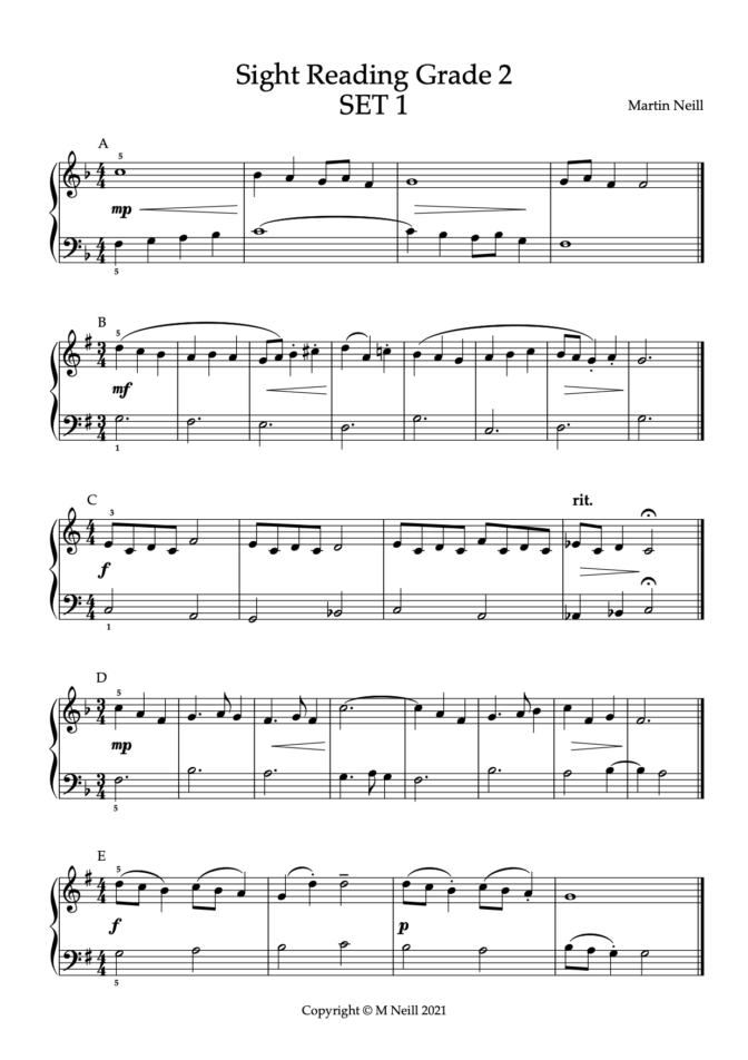 sight-reading-grade-2-set-1-pianotunes