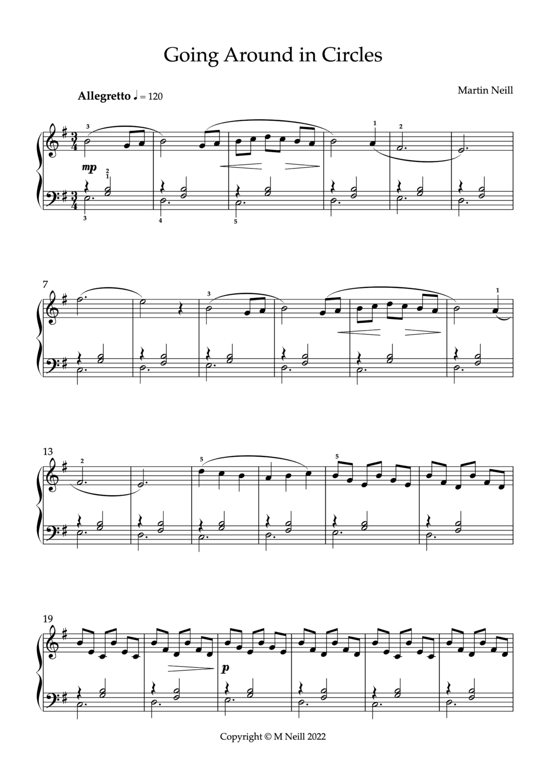 Going Around in Circles PianoTunes