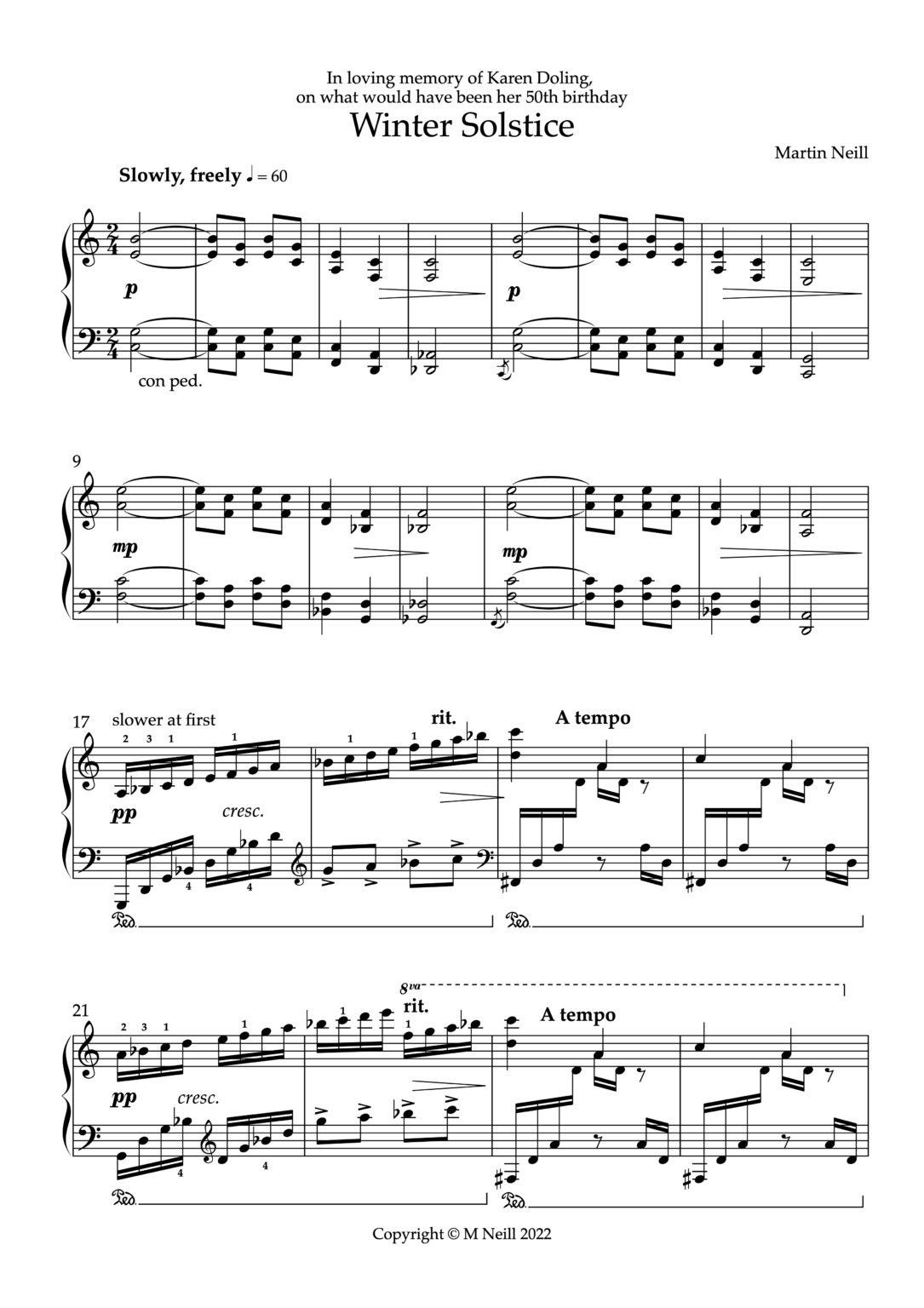 Winter Solstice PianoTunes